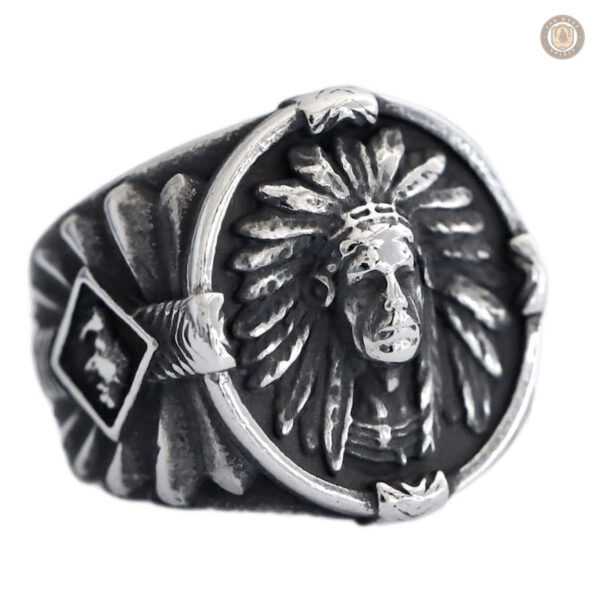 Bague Amérindienne pour homme, style western authentique
