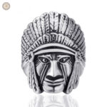 Bague western avec motifs inspirés de la culture Apache
