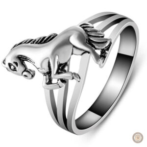 Bague Western Tête de Cheval en métal au design élégant