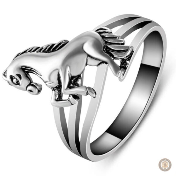 Bague Western Tête de Cheval en métal au design élégant