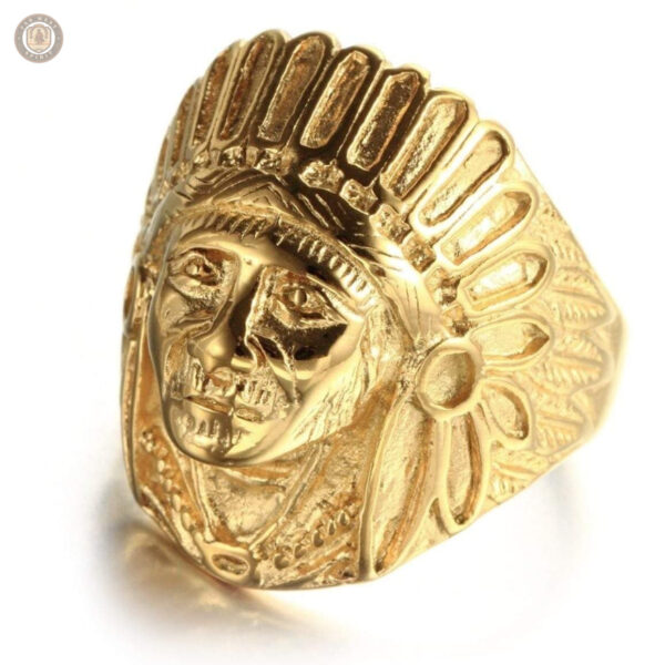 Bague Chef Indien au style western unique