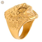 Bague western avec motif inspiré des chefs indiens