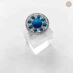 Bague argentée inspirée du style western traditionnel