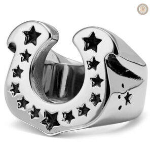 Bague Fer à Cheval en style western