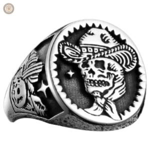 Bague cowboy en style western