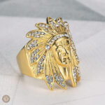 Bague western pour homme, design indien élégant