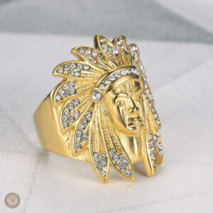 Bague western pour homme, design indien élégant