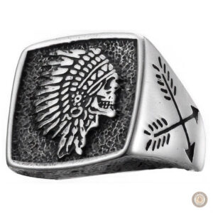 Bague homme style indien en design western