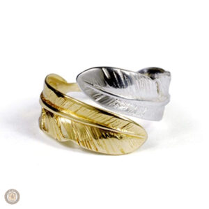Bague plume en argent, design western élégant et original