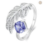 Bague plume femme en argent