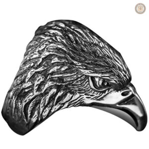 Bague aigle en argent, style western
