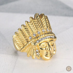 Bague inspirée de la culture indienne avec motif western