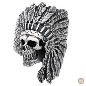 Bague Tête d’Indien pour homme en style western