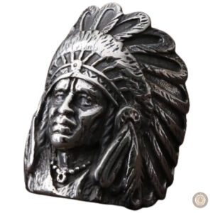 Bague Tête d’Indien au style western authentique