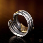Accessoire western en argent, design aigle distinctif