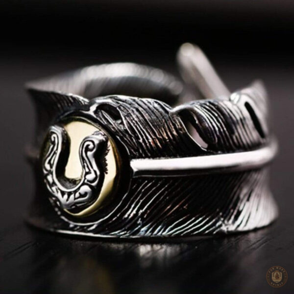 Bague argentée style cowboy, accessoire tendance western