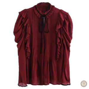 Blouse western bordeaux pour femme, style country chic
