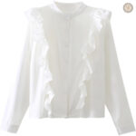 Blouse blanche pour femme style western