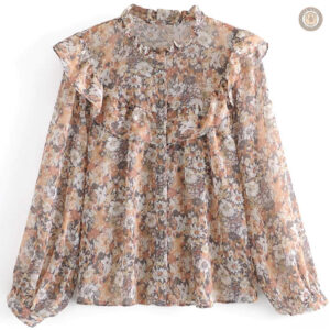 Blouse cowboy marron pour femme, style western élégant