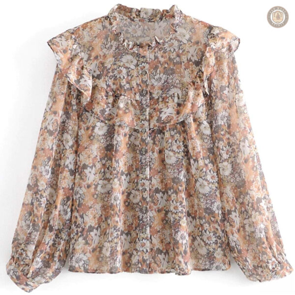 Blouse cowboy marron pour femme, style western élégant
