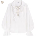 Vêtements western femme, blouse noire avec un design tendance