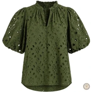 Blouse verte femme style Country, vêtements western