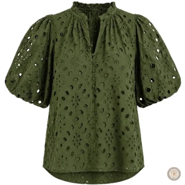 Blouse verte femme style Country, vêtements western