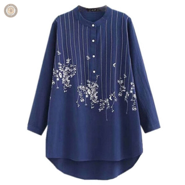 Blouse western bleue pour femme, style décontracté et tendance