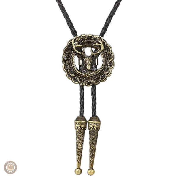 Bolo tie avec motif de cerf élégant