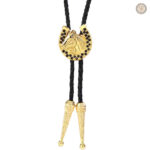 Bolo tie avec motif cheval, style western classique