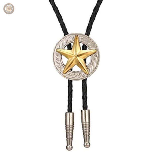 Bolo tie avec motif étoile, idéal pour un look original