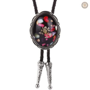 Bolo tie fantaisie avec design original et coloré