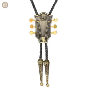 Bolo tie guitare en cuir tendance et original