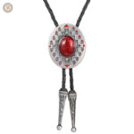 Bolo tie homme rouge élégant et stylé