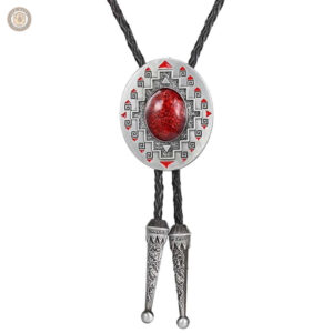 Bolo tie homme rouge élégant et stylé