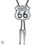 Bolo tie Route 66 avec motif emblématique de la route