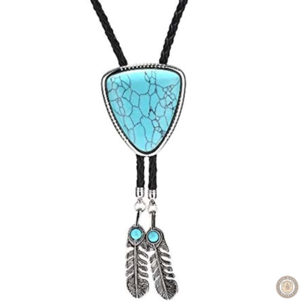 Bolo tie turquoise amérindien élégant et unique