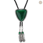 Bolo tie amérindien, accessoire chic en turquoise