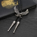 Accessoire de mode western, bolo tie aigle