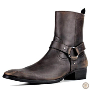 Boots Cowboy Marron Homme en cuir