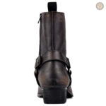 Bottes élégantes pour homme, style cowboy marron