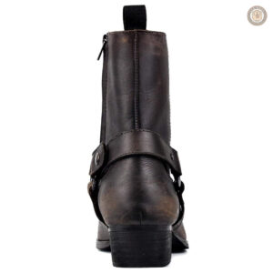 Bottes élégantes pour homme, style cowboy marron