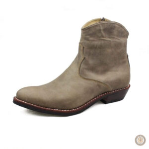 Bottines cowboy beige pour homme, style classique et intemporel