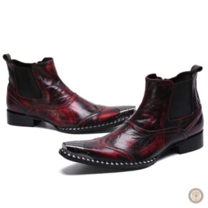 Bottes cowboy homme avec design carré et élégant