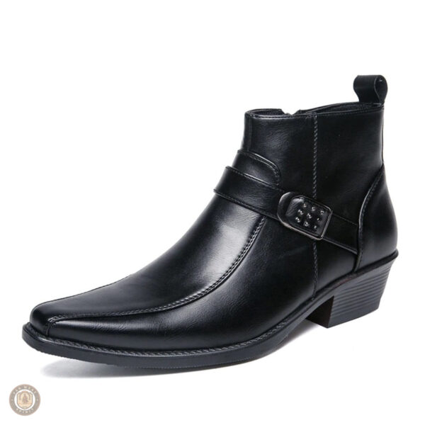 Boots Western en simili cuir pour homme