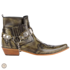 Bottes cowboy kaki pour une allure western authentique