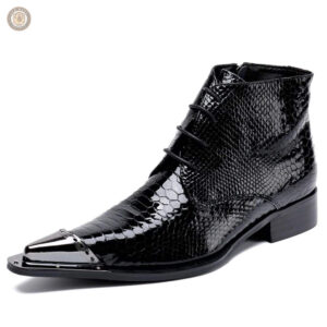 Boots Western Noires pour homme, style cowboy classique