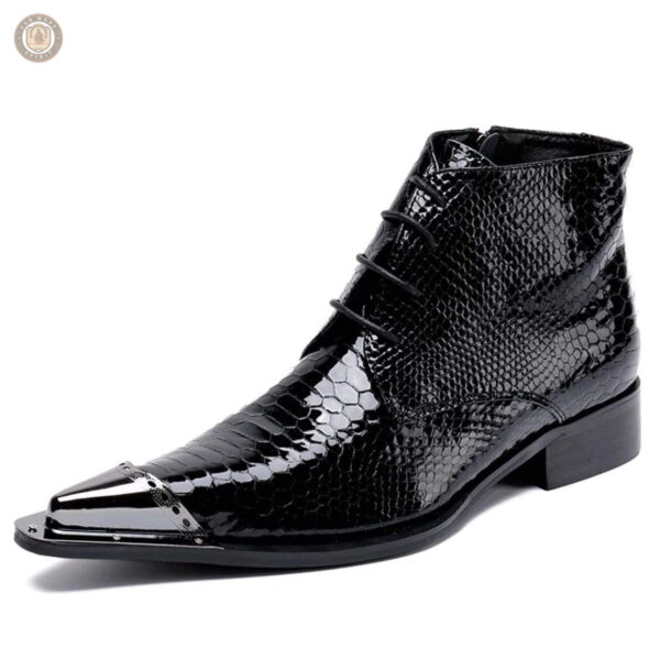 Boots Western Noires pour homme, style cowboy classique