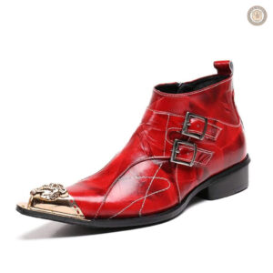 Bottes Cowboy Rouge en cuir pour un style audacieux