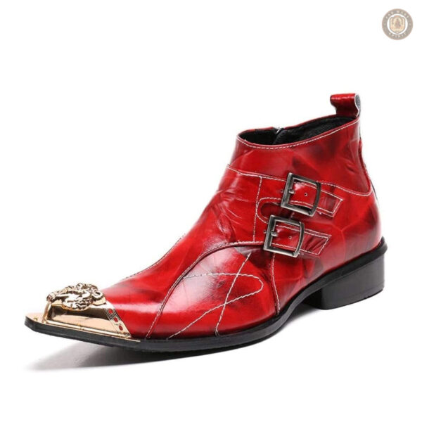 Bottes Cowboy Rouge en cuir pour un style audacieux